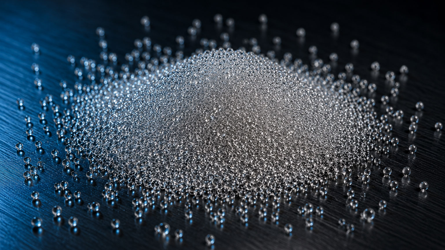 Glasperlen Feines Glasperlen-Strahlmittel für die MICRO-Strahltechnik