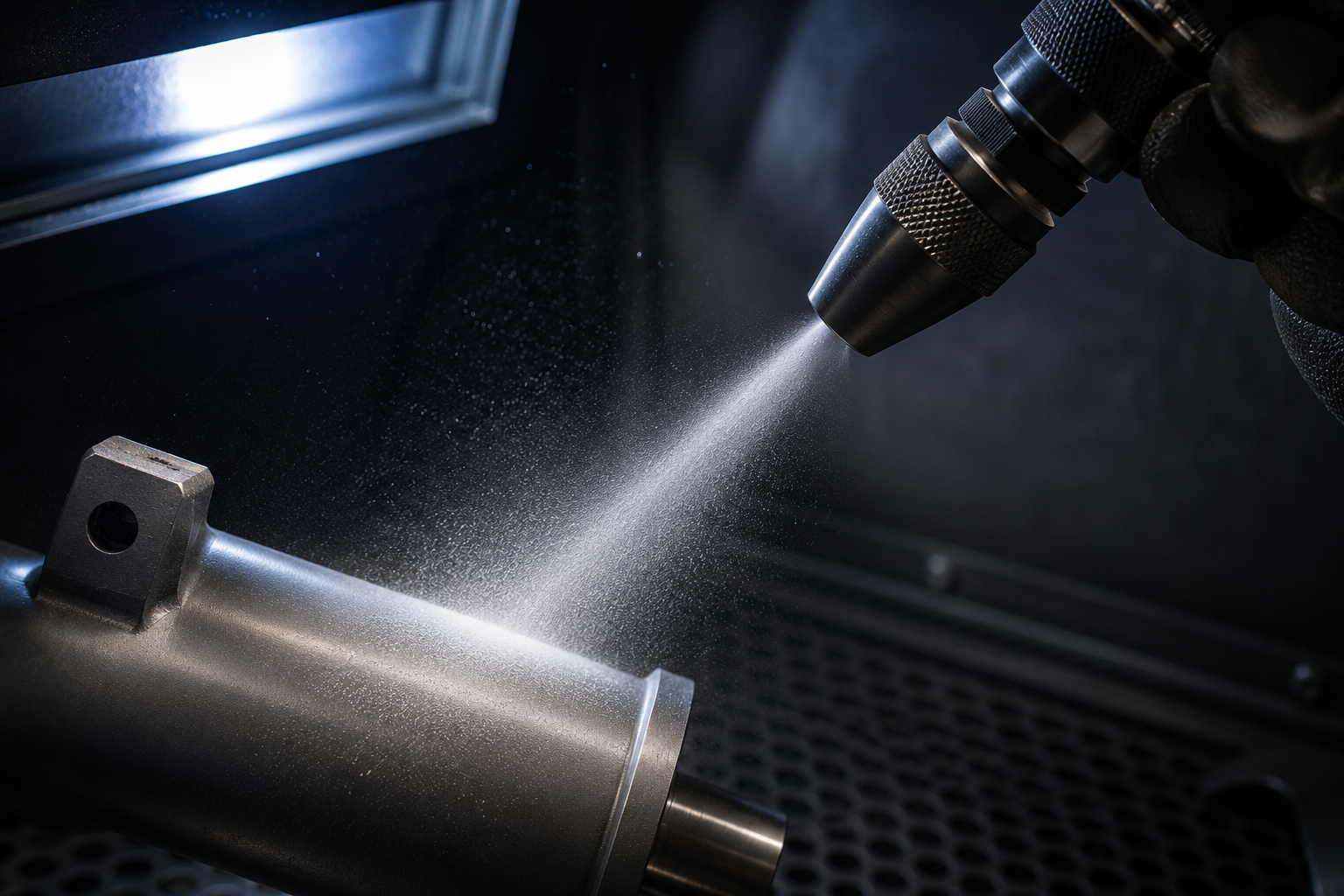 Strahlvorgang Strahlvorgang bei der Oberflächenbearbeitung mit der MICRO-Strahltechnik